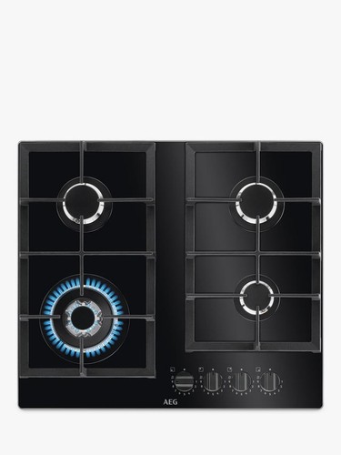 Aeg hkb64420nb gas hob - hkb64420nb, on