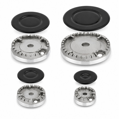 Gas hob burner - flame, cap