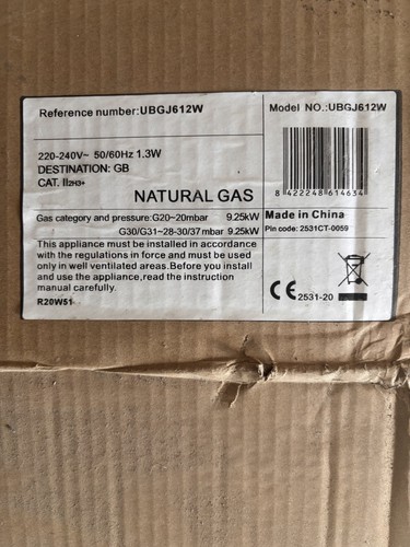 Ubgj612w burner natural gas - 4,