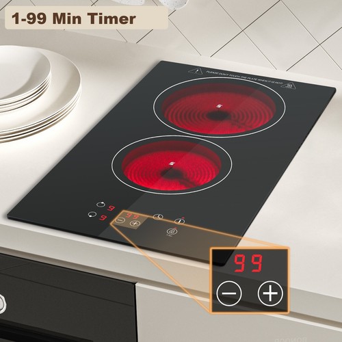 Ceramic hob zones electric - 2, zones,